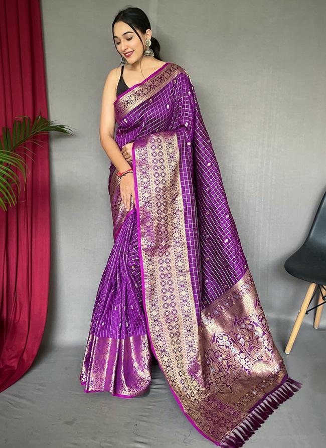 Kanjivaram Silk Burgandy Party Wear Weaving Saree